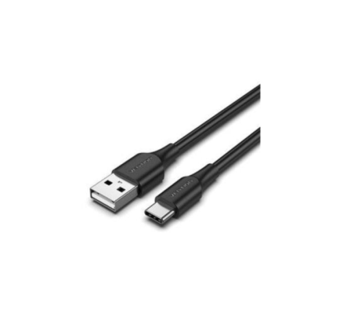 Vention Дата кабель Nylon Braided USB 2.0 A Male to C Male 3A Cable 1.5M Black LED Type VENTION (CTFBG)