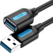 Дата кабель USB 2.0 A Male to C Male 3A Cable 2M Black VENTION (CTHBH)