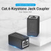 Зрощувач Cat.6 FTP Keystone Jack Coupler Black VENTION (IPVB0)