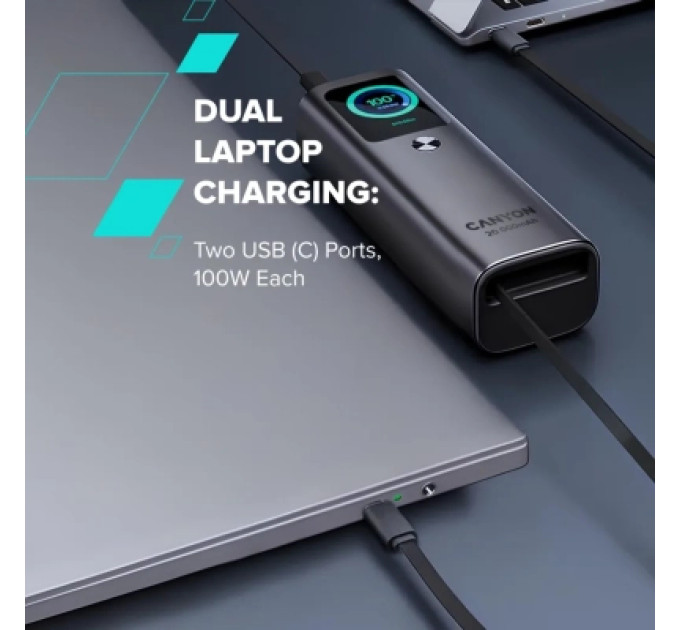 Батарея універсальна Canyon 20000mAh OnPower 265 PD/100W (CNS-CPB265DG)