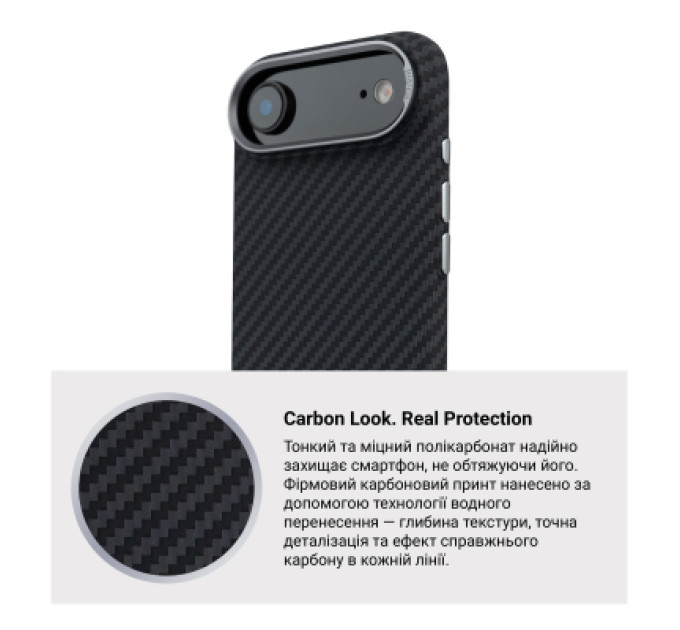 Armorstandart Чохол до мобільного телефона Armorstandart LikeCarbon2 MagCase Apple iPhone 17 Air Carbon Black (ARM86260)