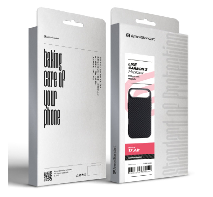 Armorstandart Чохол до мобільного телефона Armorstandart LikeCarbon2 MagCase Apple iPhone 17 Air Carbon Black (ARM86260)