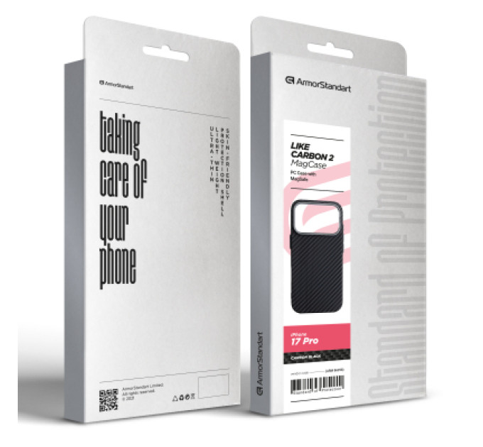 Armorstandart Чохол до мобільного телефона Armorstandart LikeCarbon2 MagCase Apple iPhone 17 Pro Carbon Black (ARM86258)