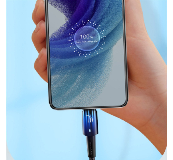 Essager Дата кабель USB 2.0 AM to USB-C 0.5m 7A 100W black Essager (EXC7A-CGB01-P)