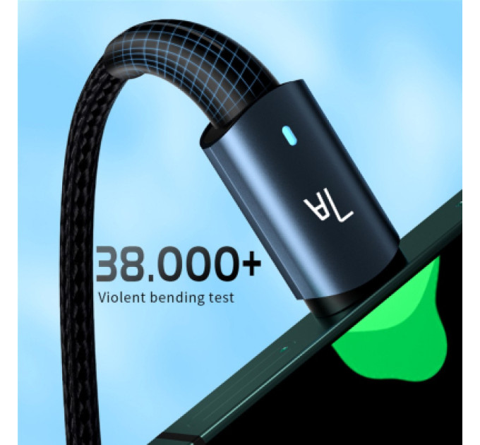 Essager Дата кабель USB 2.0 AM to USB-C 0.5m 7A 100W black Essager (EXC7A-CGB01-P)