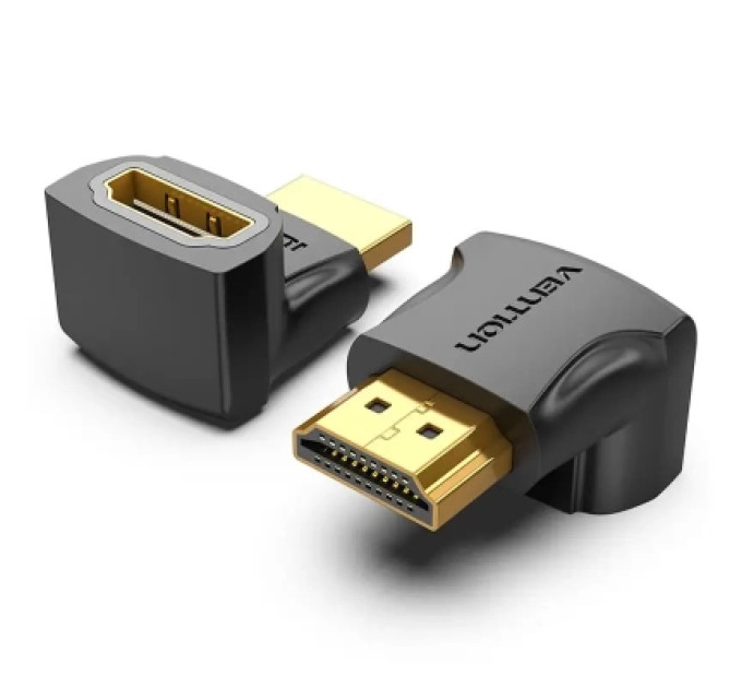 Перехідник HDMI F to HDMI M 270° 4K 60Hz PVC Vention (AINB0)