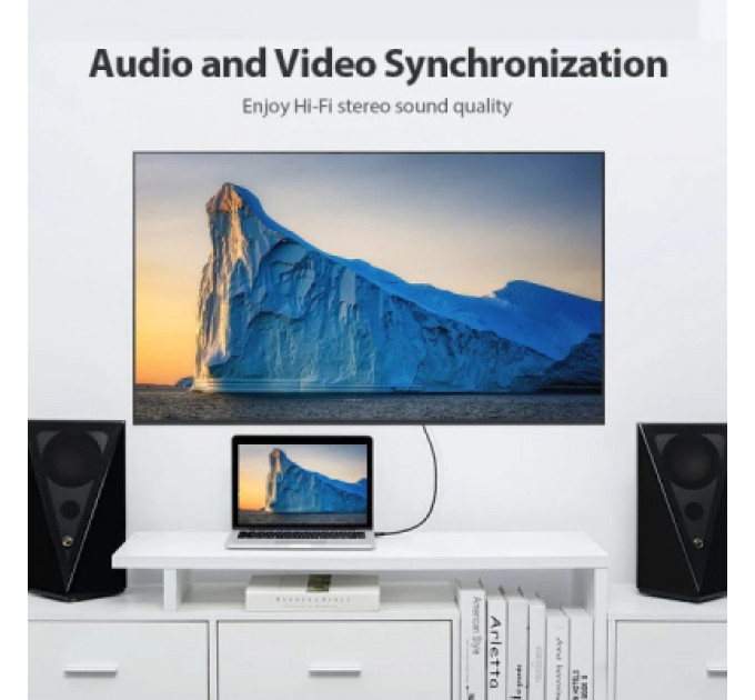 Vention Кабель мультимедійний HDMI M to HDMI M 2.0m V2.0 4K60Hz PVC Vention (AAIBH)