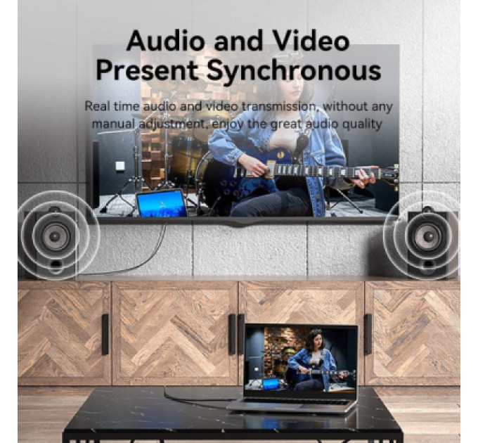 Vention Кабель мультимедійний HDMI M to HDMI M 3.0m V2.0 4K60Hz PVC black Vention (ALIBI)