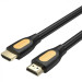 Vention Кабель мультимедійний HDMI M to HDMI M 3.0m V2.0 4K60Hz PVC black Vention (ALIBI)