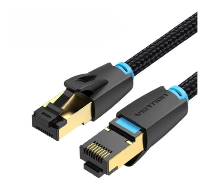 Vention Патч-корд Cotton Braided Cat.8 SFTP Patch Cable 2M Black Vention (IKGBH)