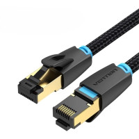 Патч-корд Cotton Braided Cat.8 SFTP Patch Cable 3M Black Vention (IKGBI)