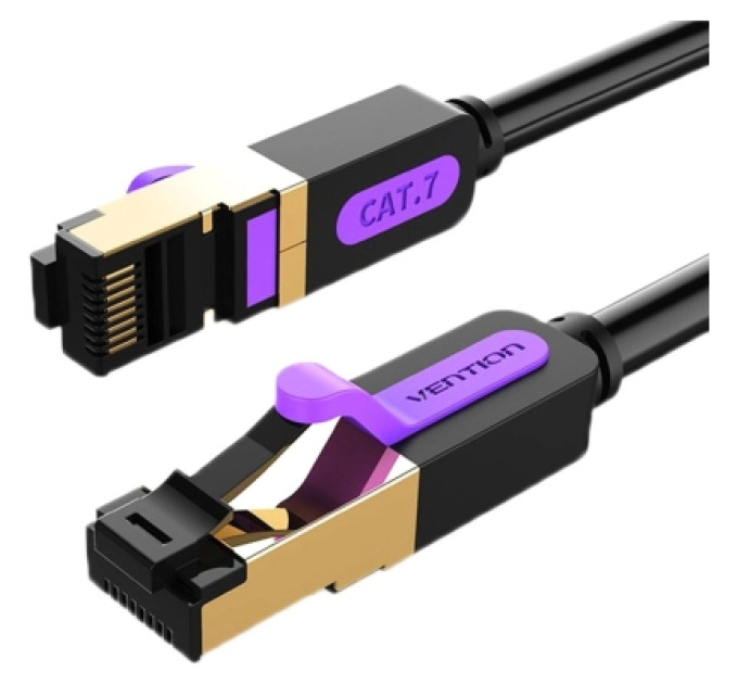 Патч-корд Cat.7 SFTP Patch Cable 1.5M Black Vention (ICDBG)