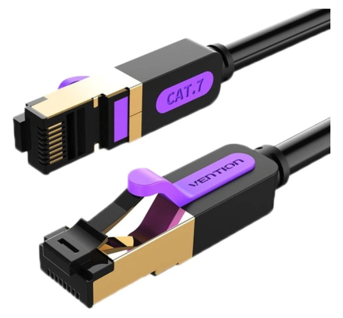 Патч-корд Cat.7 SFTP Patch Cable 5M Black Vention (ICDBJ)
