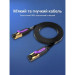 Патч-корд Flat Cat.7 Patch Cable 10M Black Vention (ICABL)