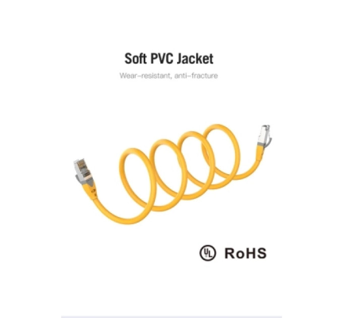 Vention Патч-корд Cat.6A SFTP Patch Cable 0.5M Yellow Vention (IBHYD)