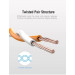 Патч-корд Cat.6A SFTP Patch Cable 1M Yellow Vention (IBHYF)