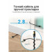 Патч-корд Cat.6A UTP Patch Cable 0.5M Black Slim Type Vention (IBIBD)