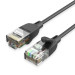 Патч-корд Cat.6A UTP Patch Cable 0.5M Black Slim Type Vention (IBIBD)
