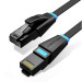Патч-корд Flat Cat.6 UTP Patch Cable 1M Black Vention (IBJBF)