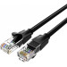 Патч-корд Flat Cat.6 UTP Patch Cable 1.5M Black Vention (IBJBG)