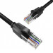 Патч-корд Flat Cat.6 UTP Patch Cable 1.5M Black Vention (IBJBG)