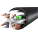 Патч-корд Flat Cat.6 UTP Patch Cable 1.5M Black Vention (IBJBG)