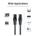Патч-корд Flat Cat.6 UTP Patch Cable 5M Black Vention (IBJBJ)