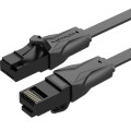Патч-корд Flat Cat.6 UTP Patch Cable 5M Black Vention (IBJBJ)