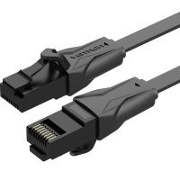 Патч-корд Flat Cat.6 UTP Patch Cable 5M Black Vention (IBJBJ)