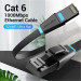 Vention Патч-корд Flat Cat.6 UTP Patch Cable 10M Black Vention (IBJBL)