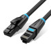 Vention Патч-корд Flat Cat.6 UTP Patch Cable 10M Black Vention (IBJBL)