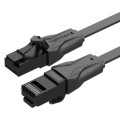 Патч-корд Flat Cat.6 UTP Patch Cable 3M Black Vention (IBABI)