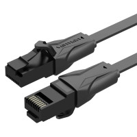 Патч-корд Flat Cat.6 UTP Patch Cable 3M Black Vention (IBABI)