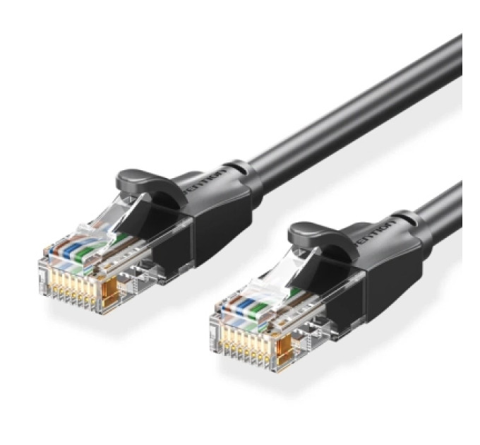 Патч-корд Cat.6 UTP Patch Cable 25M Black Vention (IBEBS)