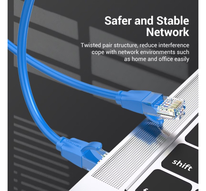 Vention Патч-корд Cat.6 UTP Patch Cable 0.5M Blue Vention (IBELD)