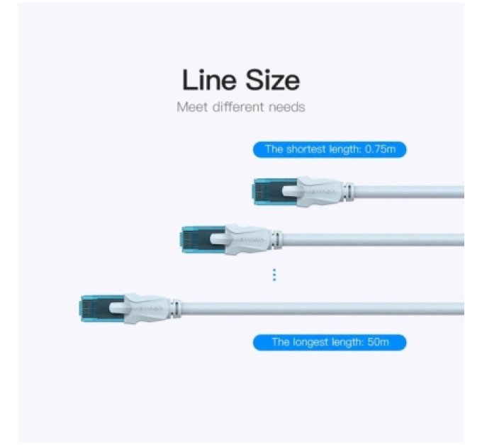 Патч-корд Cat.5E UTP Patch Cable 0.75M Blue Vention (VAP-A10-S075)