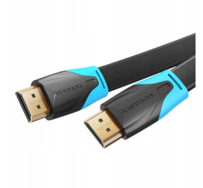 Кабель мультимедійний Flat HDMI Cable 1M Black Vention (VAA-B02-L100)