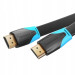 Кабель мультимедійний Flat HDMI Cable 1M Black Vention (VAA-B02-L100)