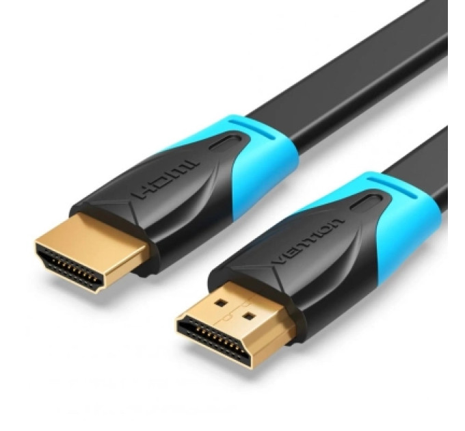 Кабель мультимедійний Flat HDMI Cable 3M Black Vention (VAA-B02-L300)