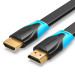 Кабель мультимедійний Flat HDMI Cable 3M Black Vention (VAA-B02-L300)