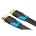 Кабель мультимедійний Flat HDMI Cable 3M Black Vention (VAA-B02-L300)