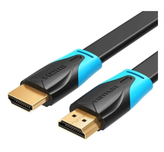Кабель мультимедійний Flat HDMI Cable 5M Black Vention (VAA-B02-L500)