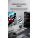 Кабель мультимедійний HDMI Male to USB-C Male 4K HD Cable with Power Supply 1.5M Gray Metal Type Vention (ABLHG)