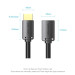 Кабель мультимедійний HDMI-A Male to HDMI-A Female 4K HD Cable PVC Type 0.5M Black Vention (AHCBD)