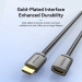 Кабель мультимедійний HDMI-A Male to HDMI-A Female 4K HD Cable PVC Type 0.5M Black Vention (AHCBD)