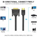 Кабель мультимедійний HDMI to DVI Cable 1.5M Black Vention (ABFBG)