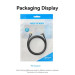 Кабель мультимедійний HDMI-A Male to Male 4K HD Right Angle Cable 90 Degree 1M Black Vention (ALRBF)