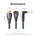 Кабель мультимедійний HDMI-A Male to Male 4K HD Right Angle Cable 90 Degree 2M Black Vention (ALRBH)