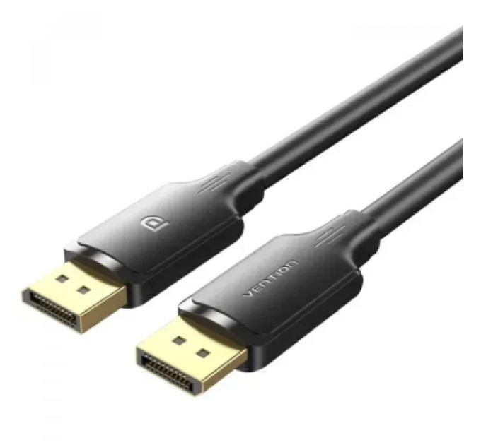Кабель мультимедійний Fabric Braided DP 2.1 Male to Male 80G HD Cable 1M Gray Aluminum Alloy Type Vention (HGCHF)