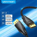 Кабель мультимедійний Fabric Braided DP 2.1 Male to Male 80G HD Cable 1.5M Gray Aluminum Alloy Type Vention (HGCHG)